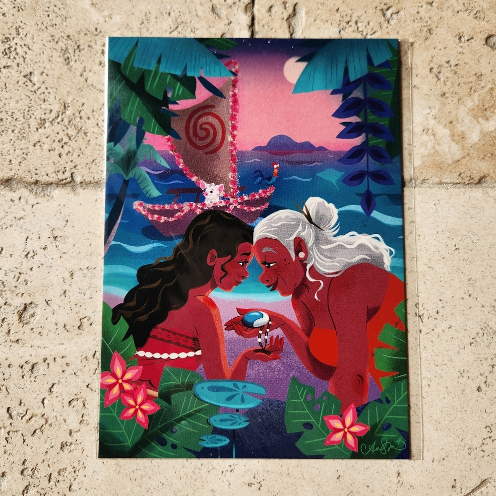 NWT Disney Wonderground Gallery Moana Print Postcard